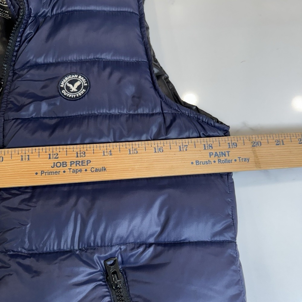 American Eagle Puffer Vest Womens M Blue Down Cozy Winter‎ Layer Casual - Picture 6 of 7